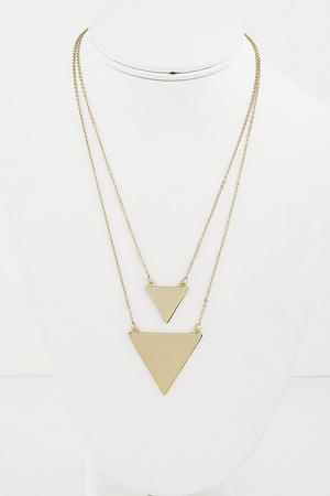 Triangle Double Pendant Necklace 5DAJ15